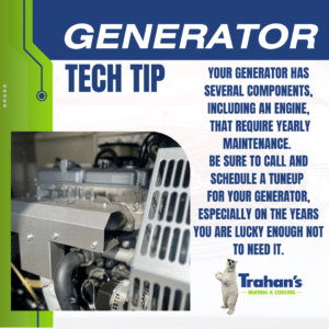 graphic for a tip about scheduling generator maintenance